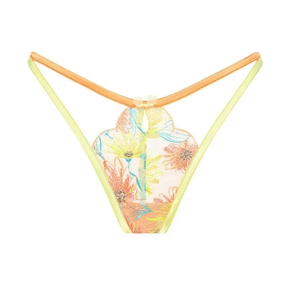 For Love & Lemons 🍋 Waterlily Embroidery Thong Panty - Picture 5 of 5